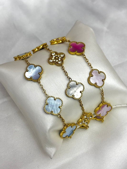 Mother of Pearl Clover Bracelet